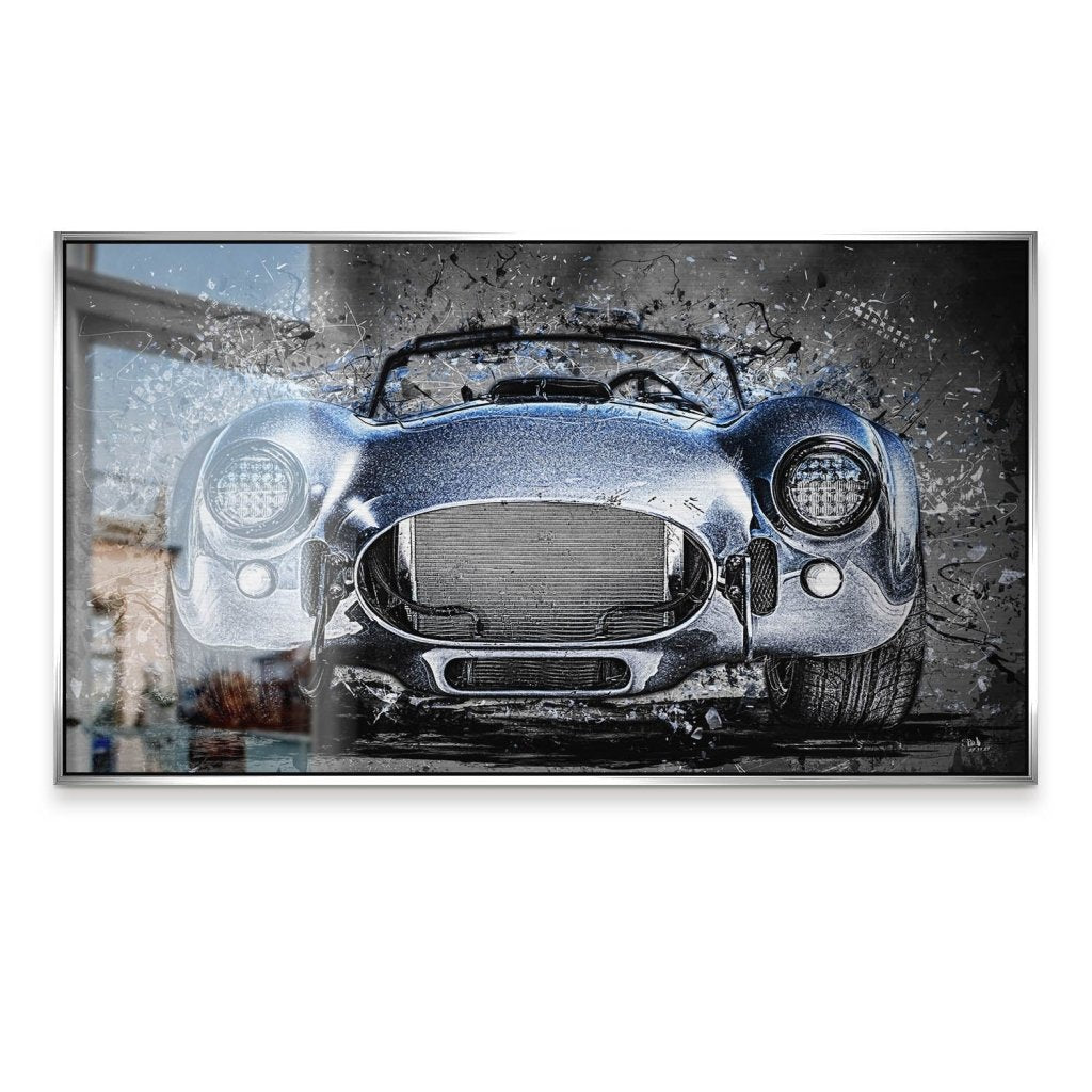 AC Cobra Abstrakt Blue Alu Gebürstet Bild INGALERIE