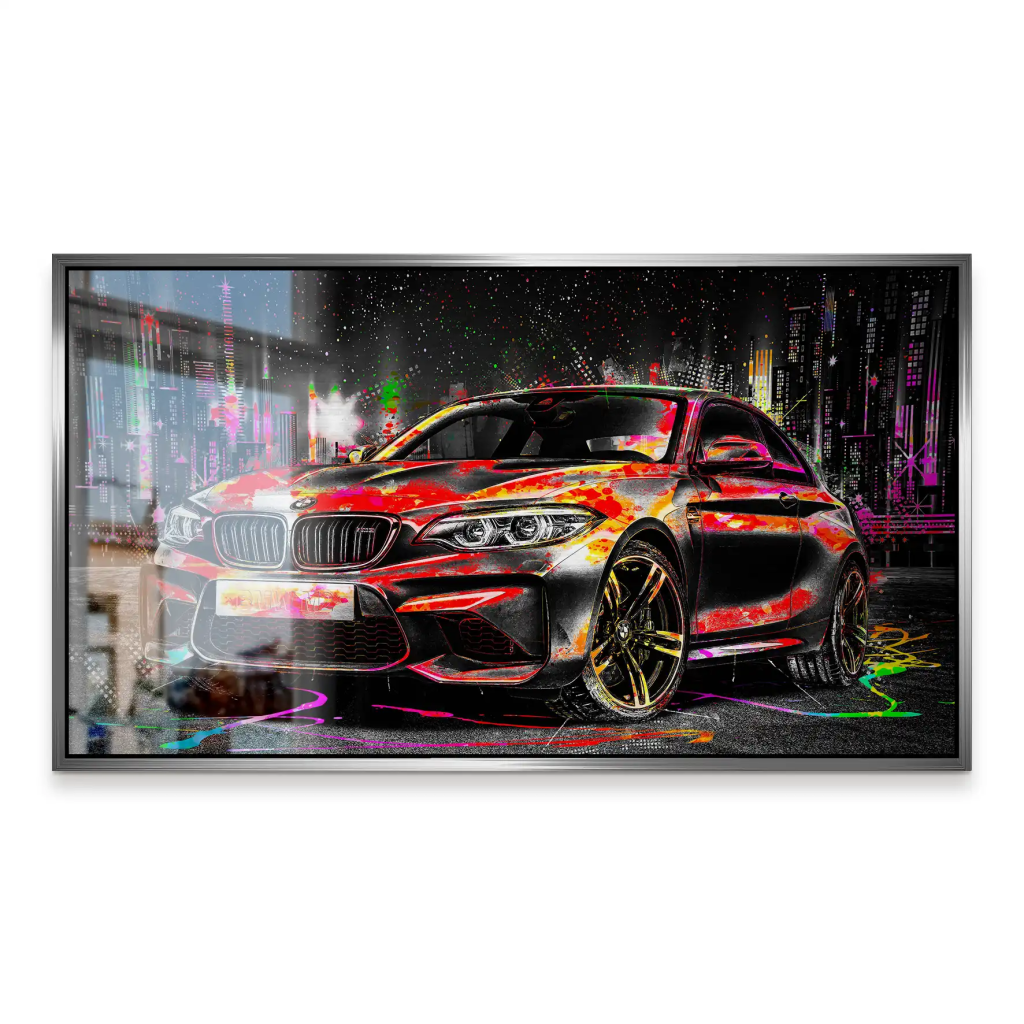 BMW M2 Pop Art Style Alu Gebürstet INGALERIE