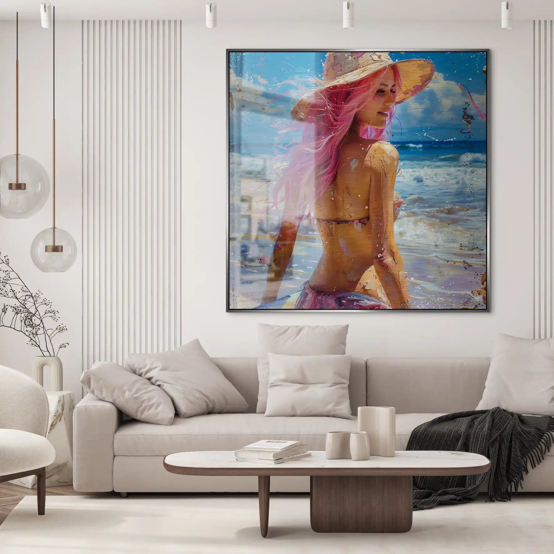 Beach Girl Alu Gebürstet Bild INGALERIE