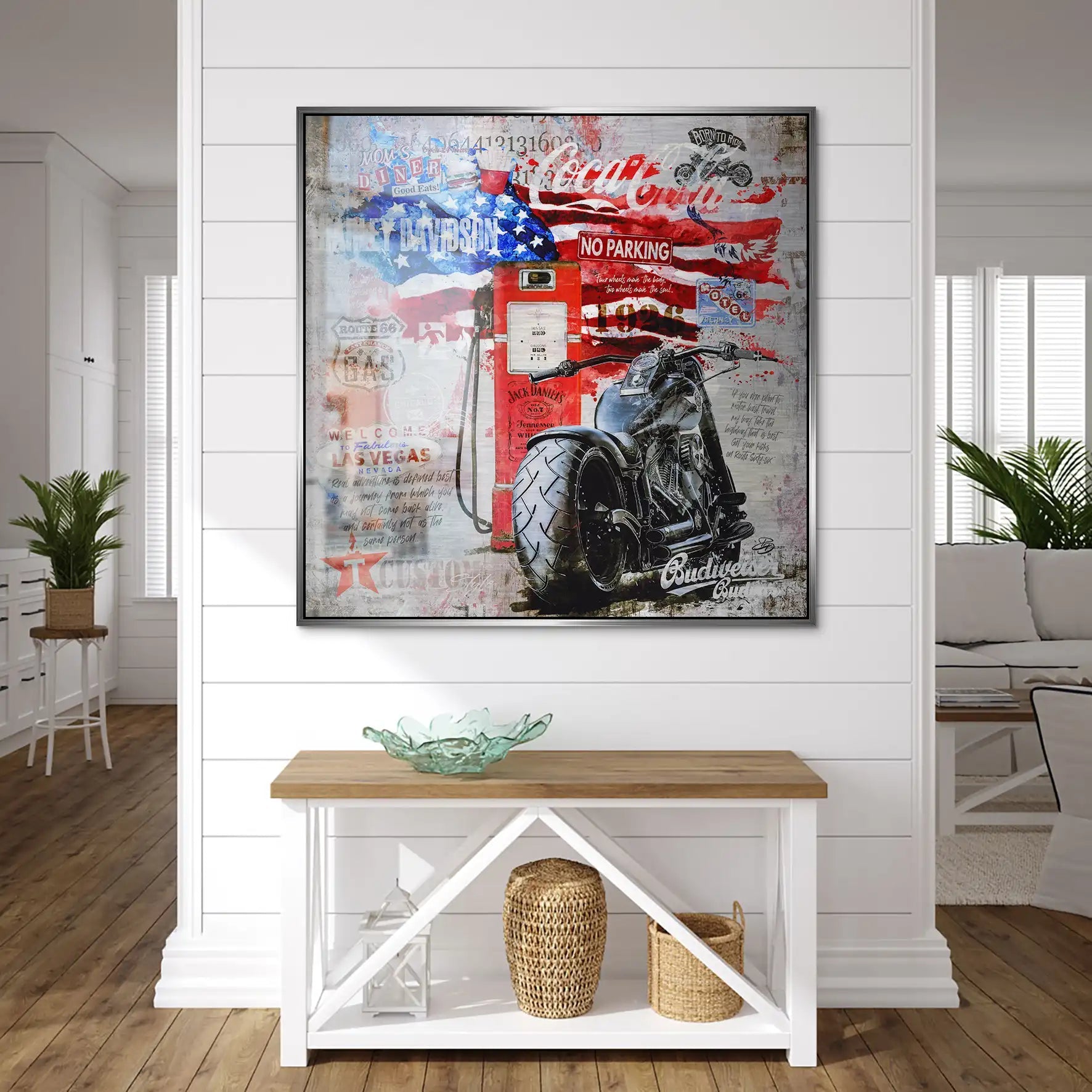 Ride the American Soul – Harley Alu gebürstet Bild INGALERIE