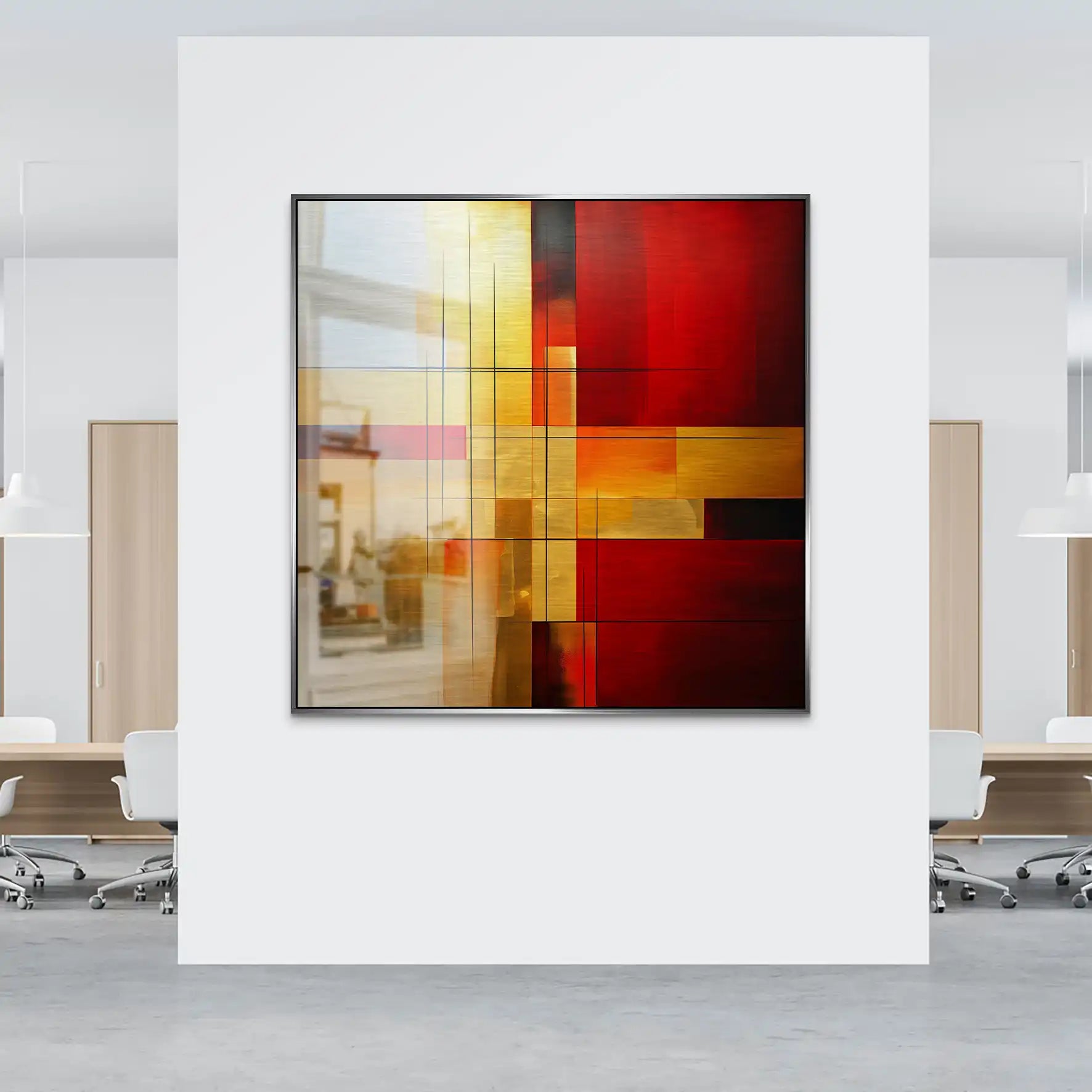 Abstrakt Square Alu Gebürstet INGALERIE