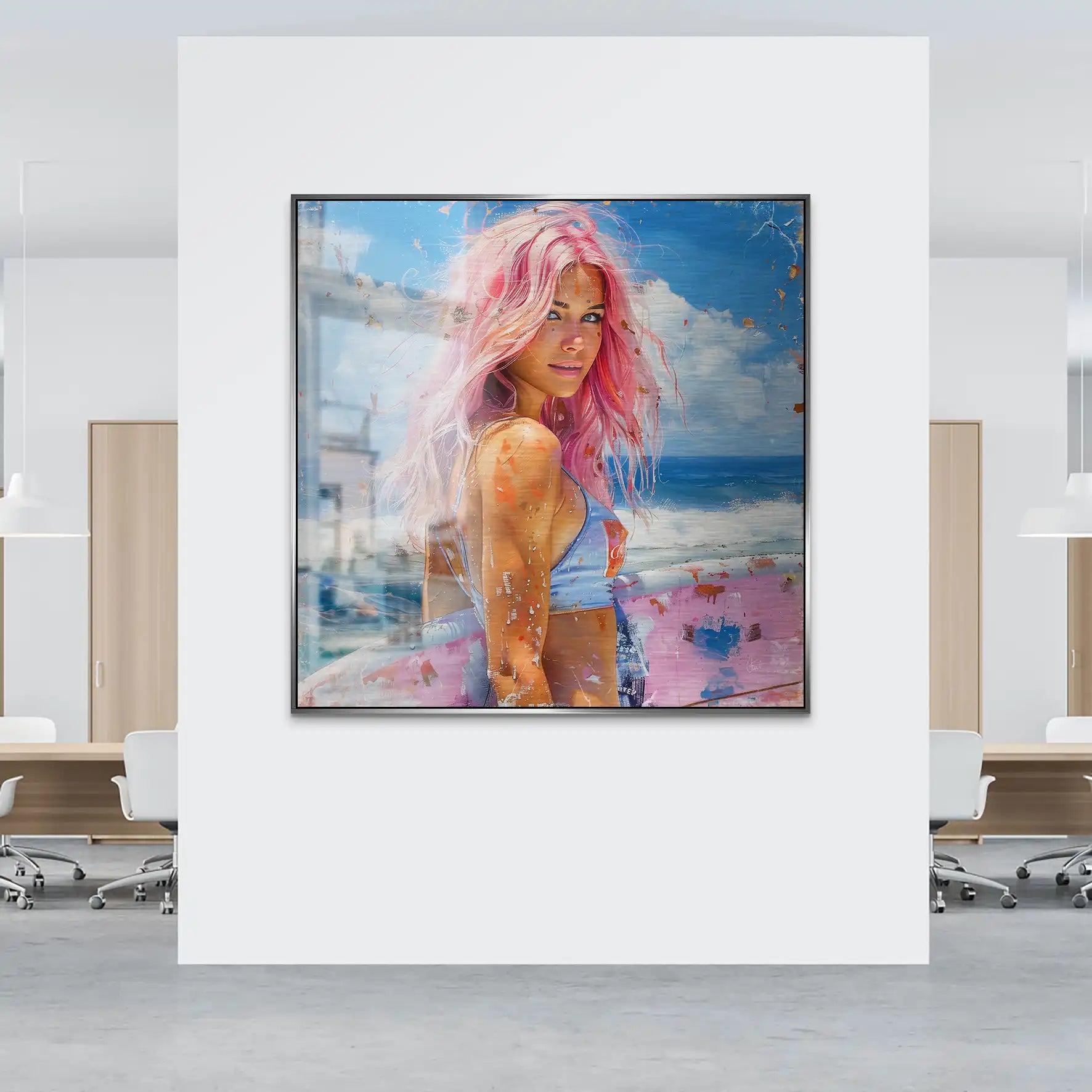 Beach Girl Nr.4 Alu Gebürstet Bild INGALERIE