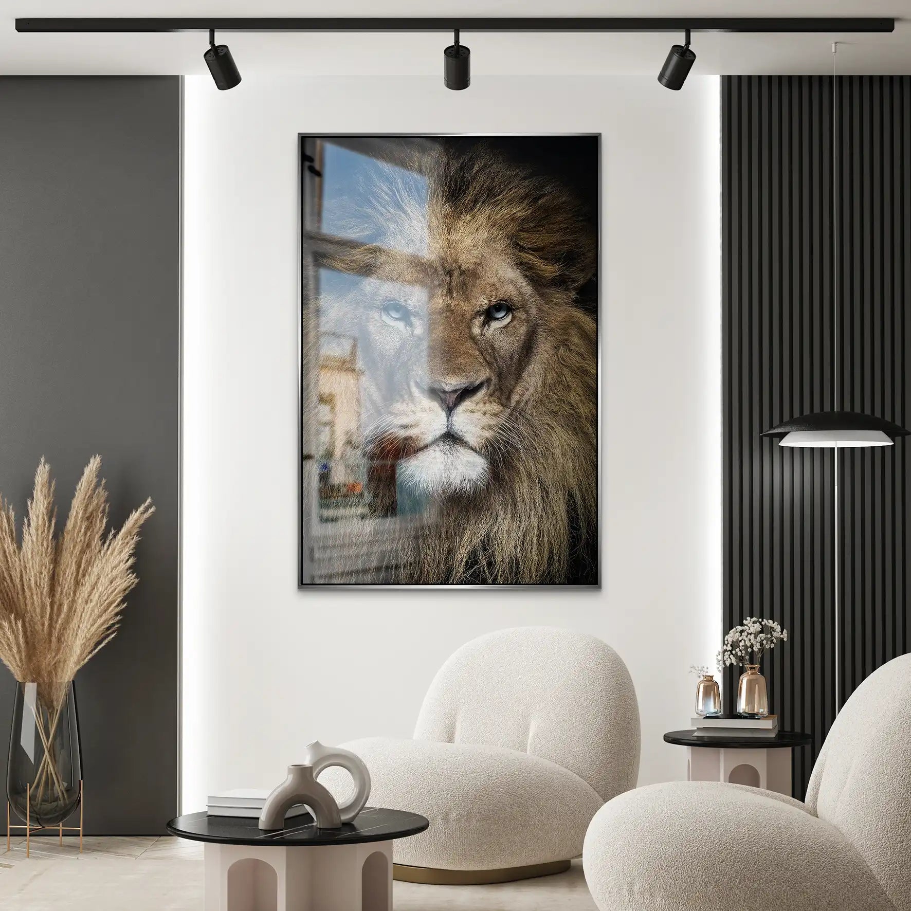 Lion Portrait AluDibond Gebürstet INGALERIE