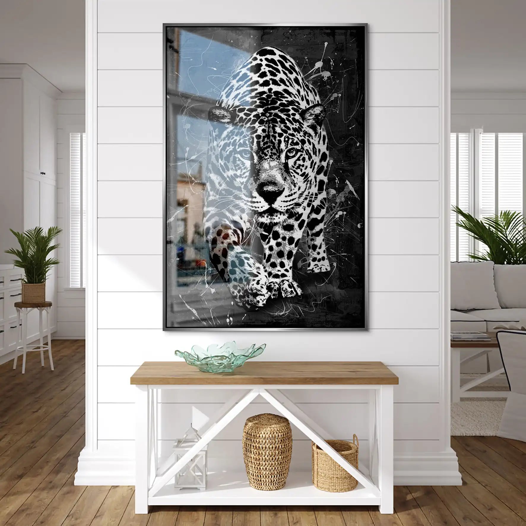 Leopard Abstrakt Black Style AluDibond Gebürstet INGALERIE