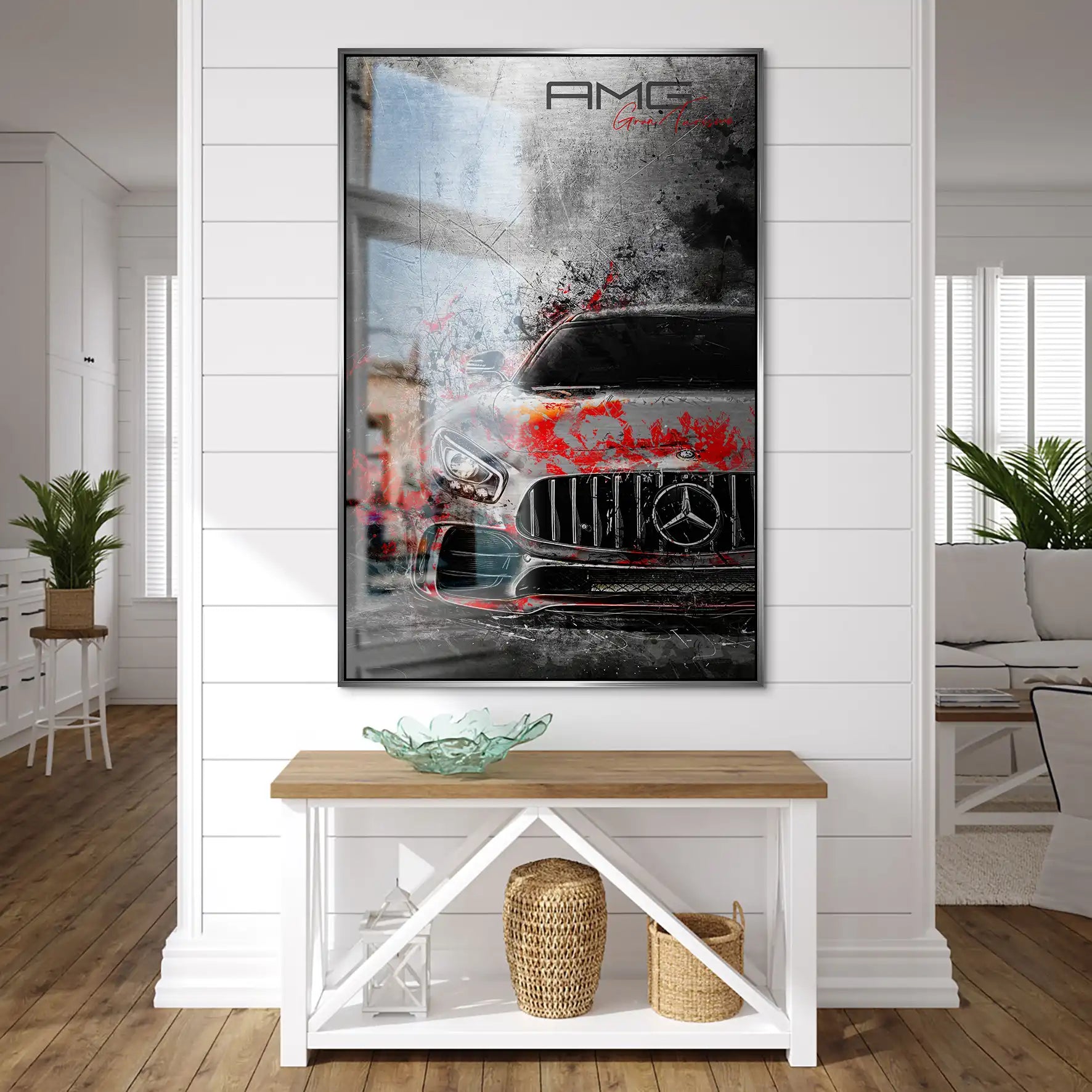 Mercedes AMG GT Abstrakt Modern AluDibond Gebürstet INGALERIE