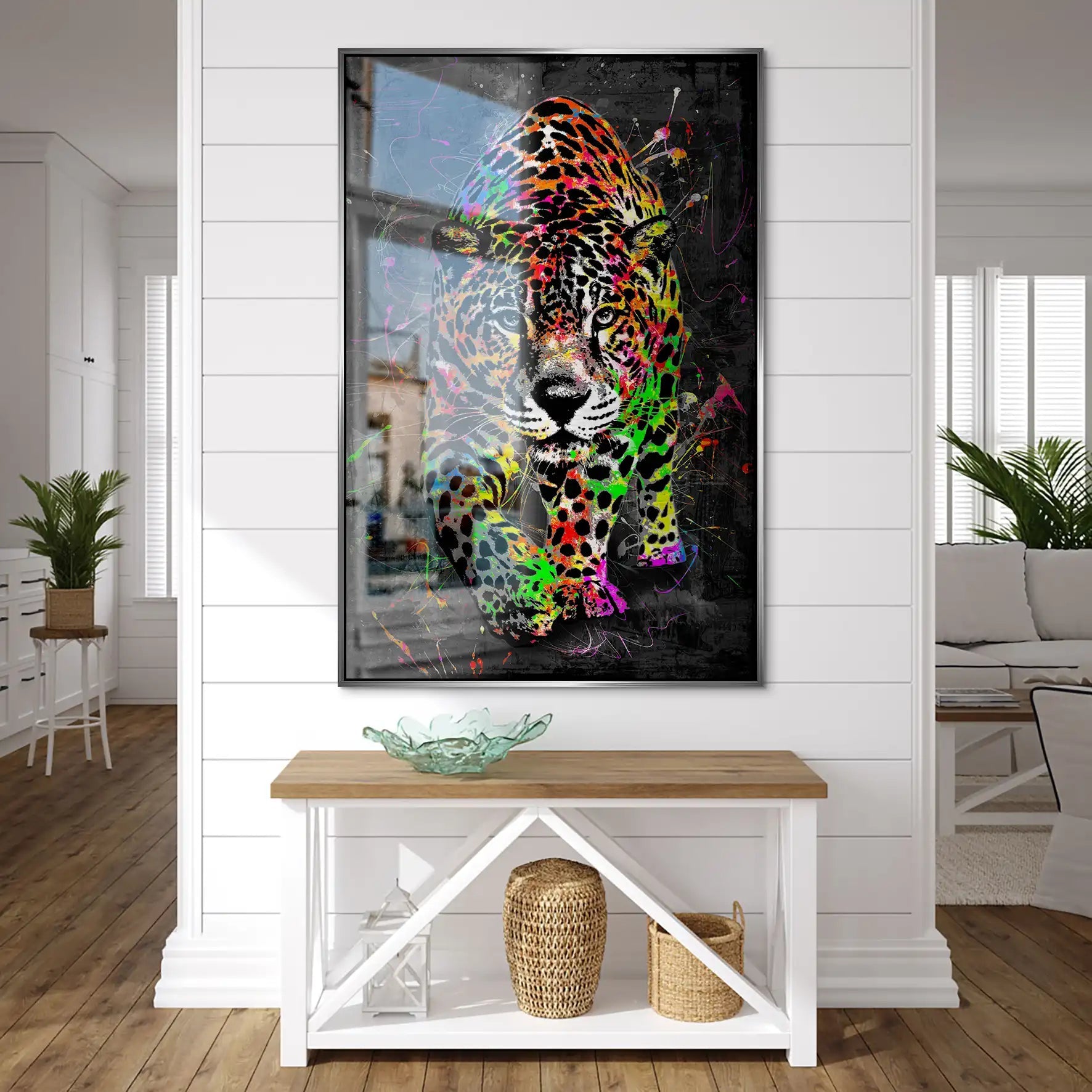 Leopard Abstrakt Color Style AluDibond Gebürstet INGALERIE