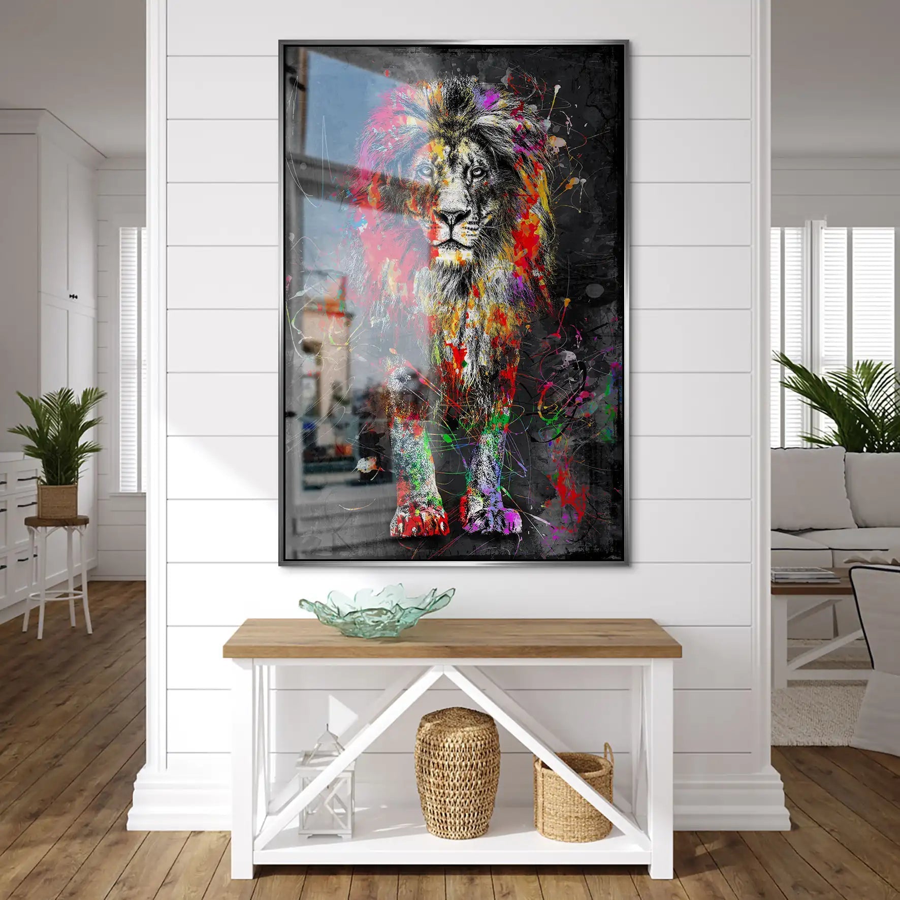 Löwe Abstrakt AluDibond Gebürstet INGALERIE