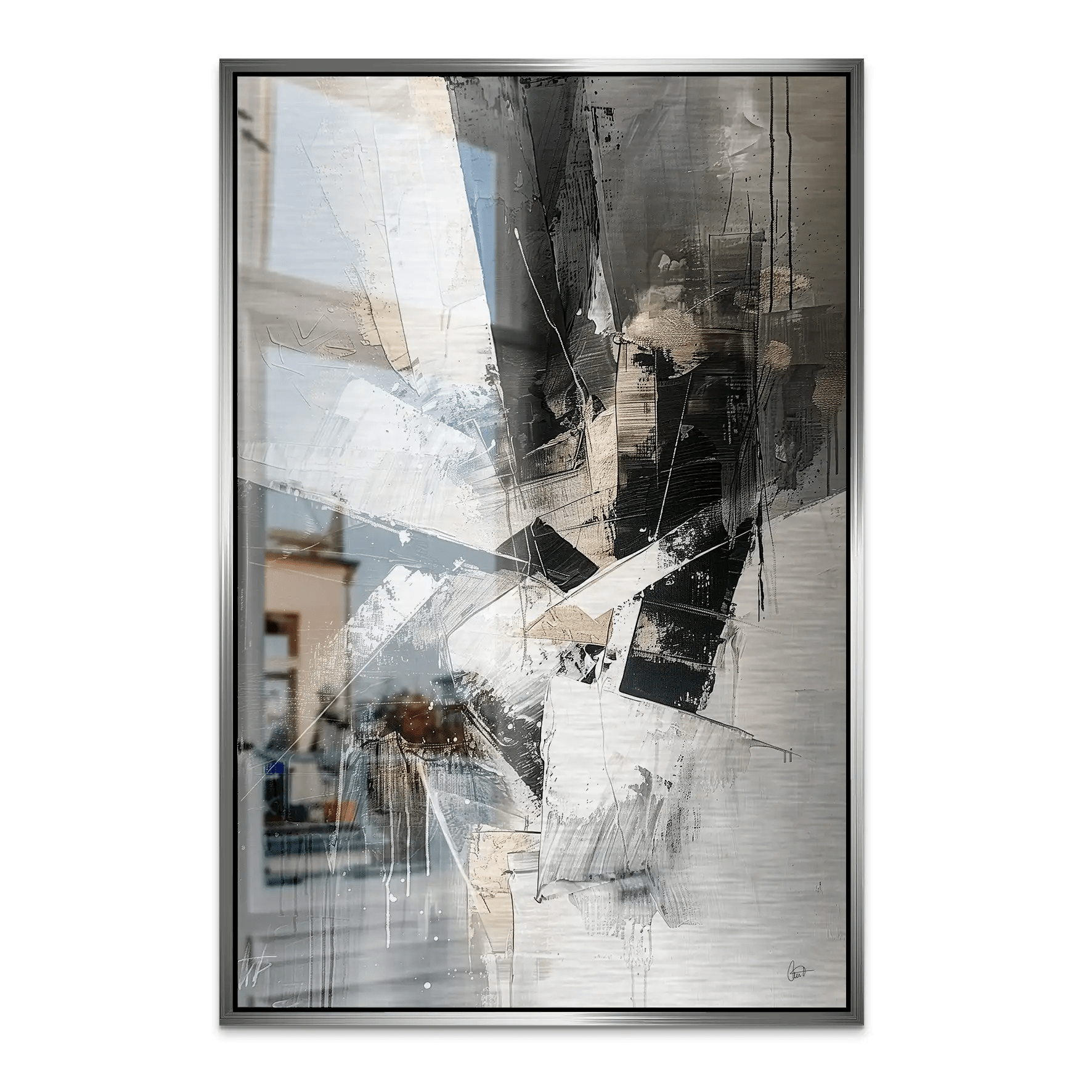 Abstrakt Nr.27 Alu Gebürstet Bild INGALERIE