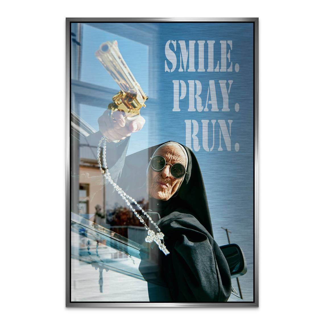 Rebel Nun Aluminiumbild gebürstet