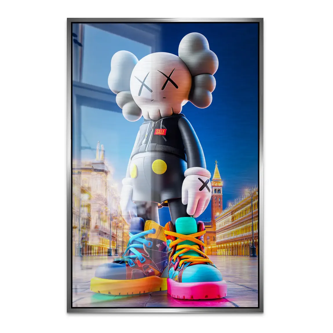 Kaws Pop Art Alu Dibond Bild gebürstet INGALERIE
