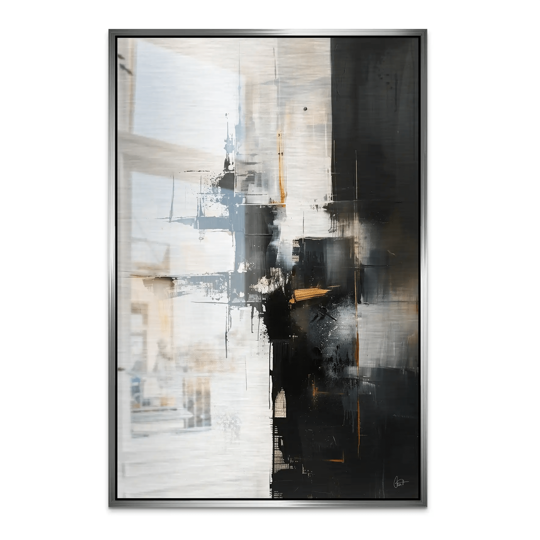 Abstrakt Nr.28 Alu Gebürstet Bild INGALERIE