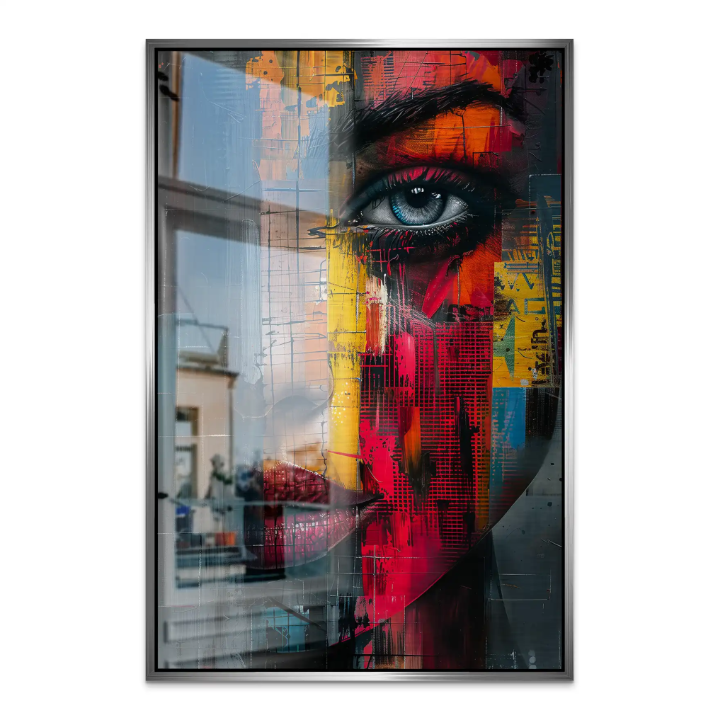 Beauty Face Abstrakt Alu Gebürstet Bild INGALERIE