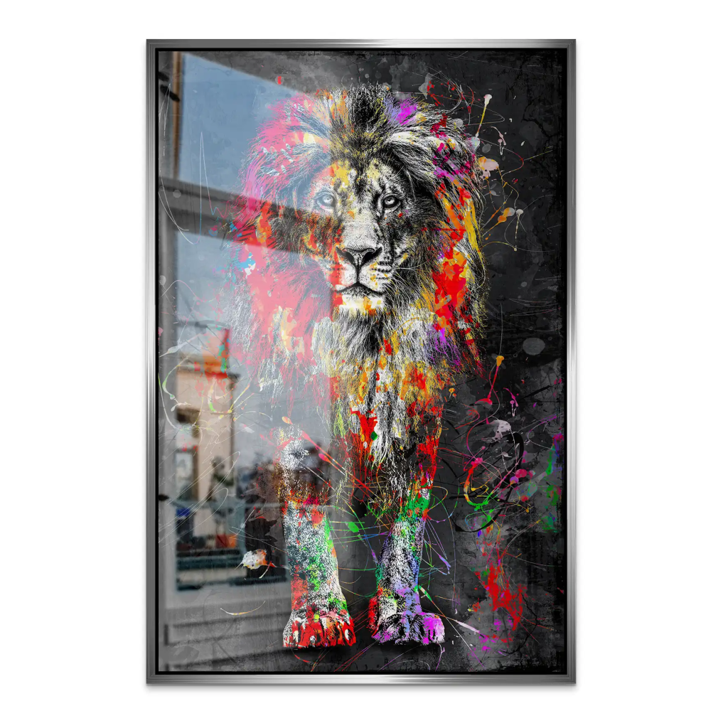 Löwe Abstrakt AluDibond Gebürstet INGALERIE