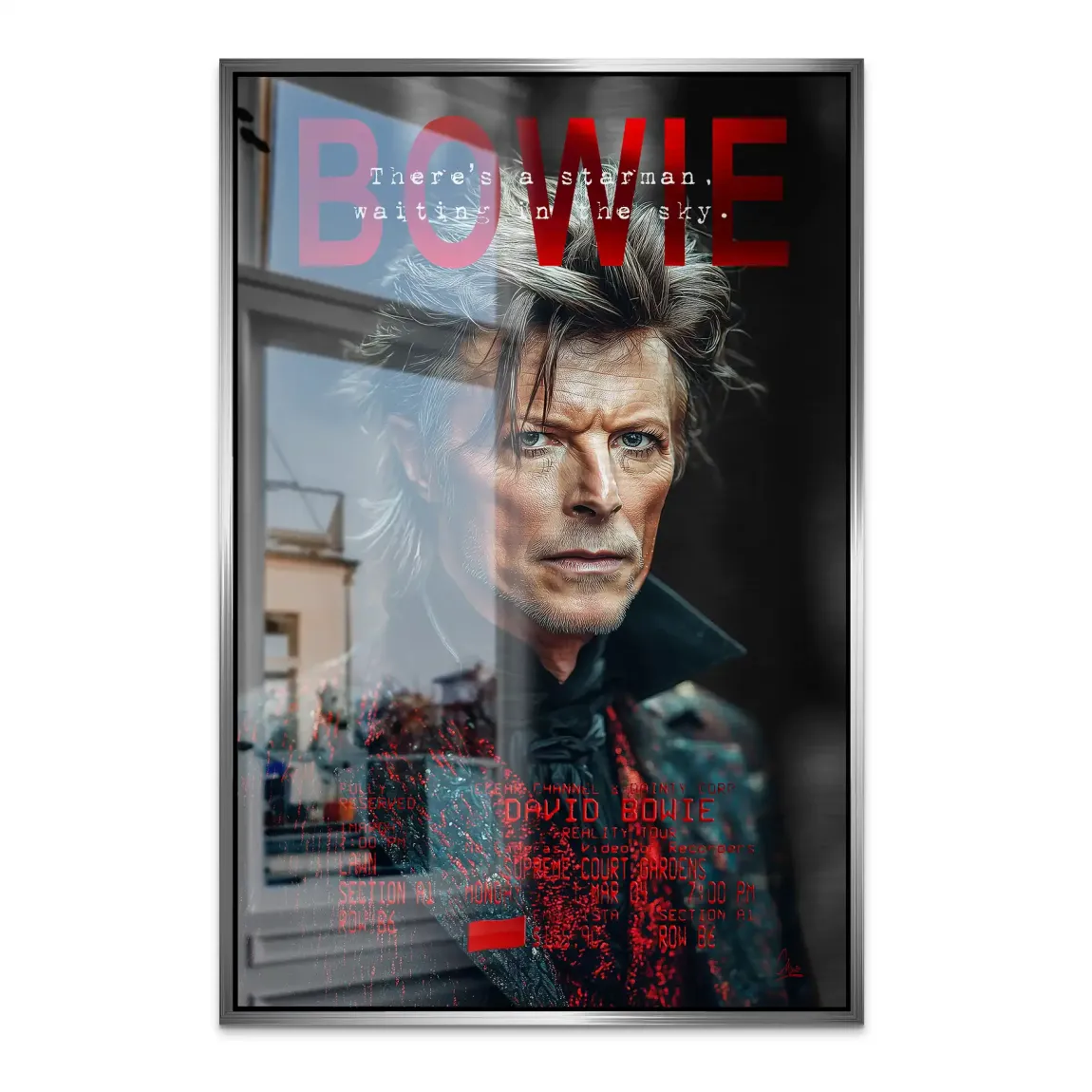 Bowie Starman Alu Dibond Bild gebürstet