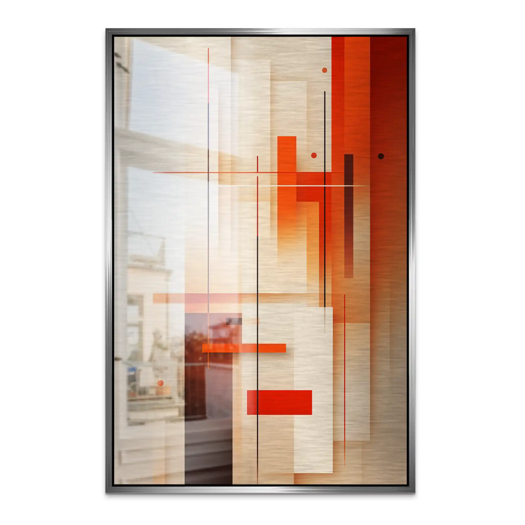 Red Minimalismus AluDibond Gebürstet INGALERIE