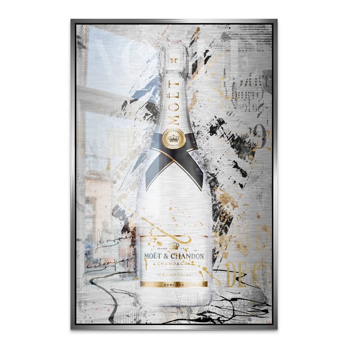 Champagner Prestige Aluminiumbild gebürstet