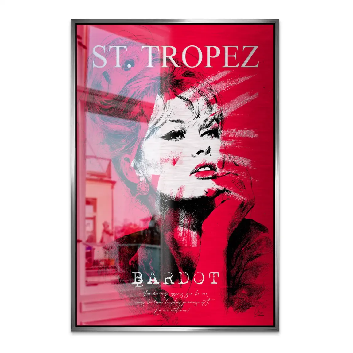 Bardot St Tropez Alu Dibond Bild gebürstet