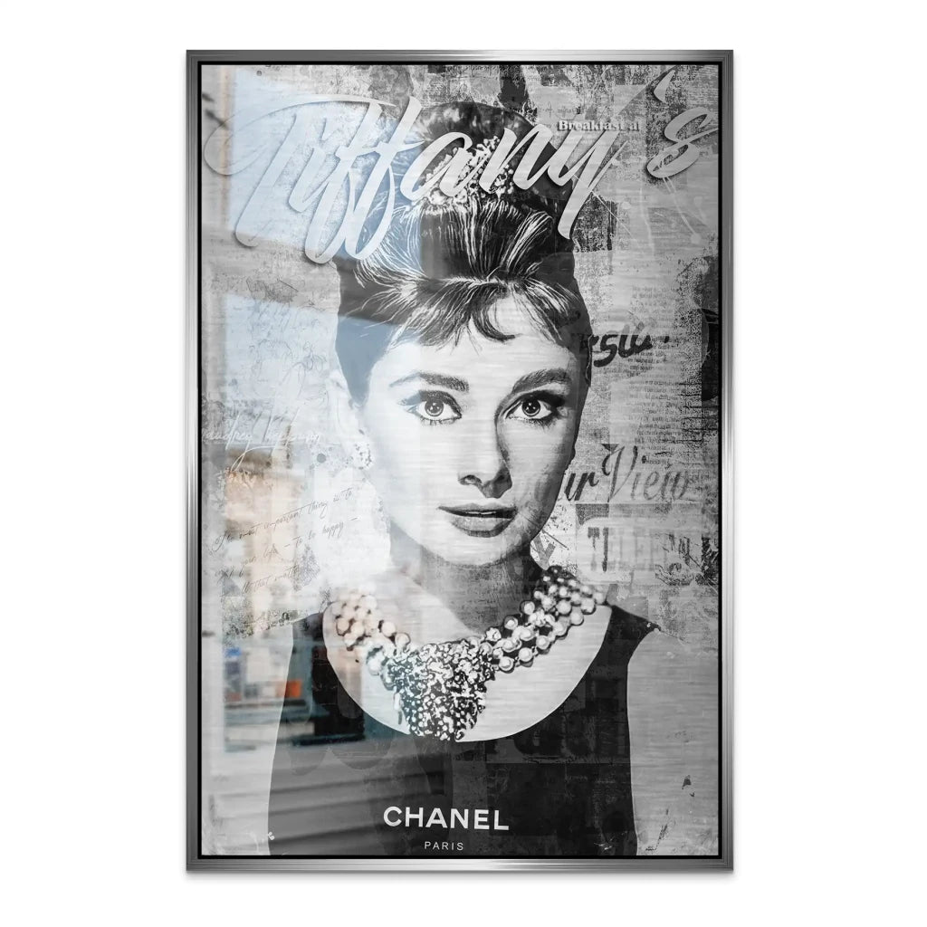 Audrey Tiffany Black Art AluDibond Gebürstet INGALERIE