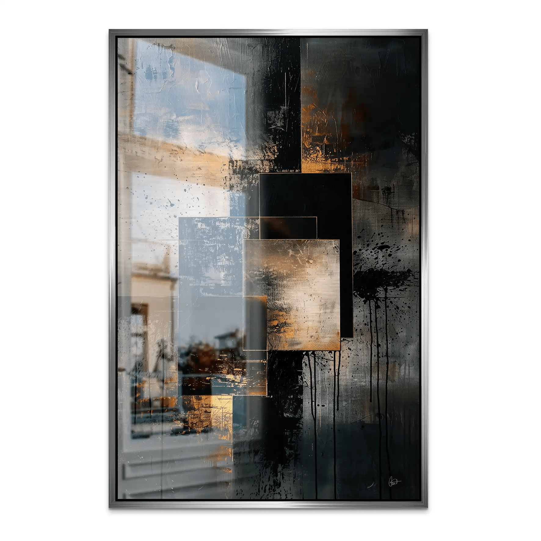 Abstrakt Nr.26 Alu Gebürstet Bild INGALERIE