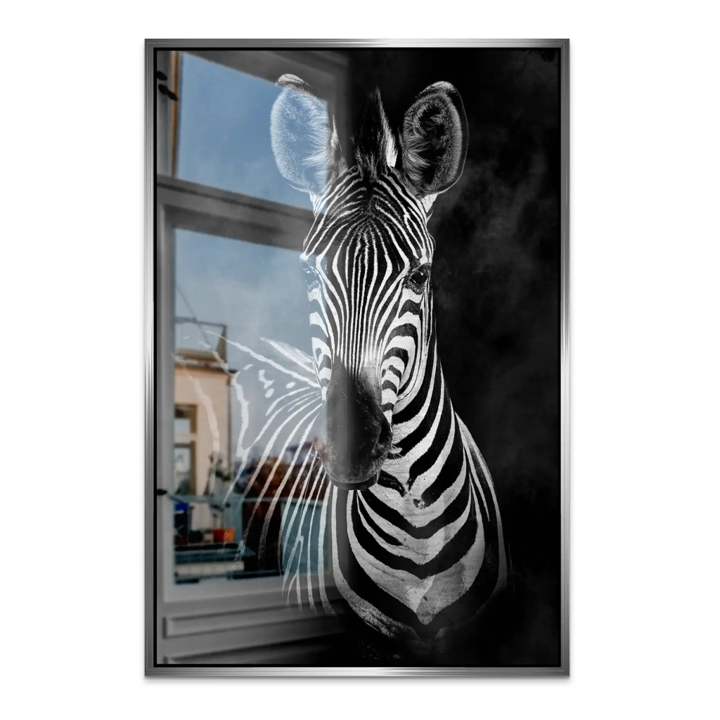 Zebra Black Style AluDibond Gebürstet INGALERIE