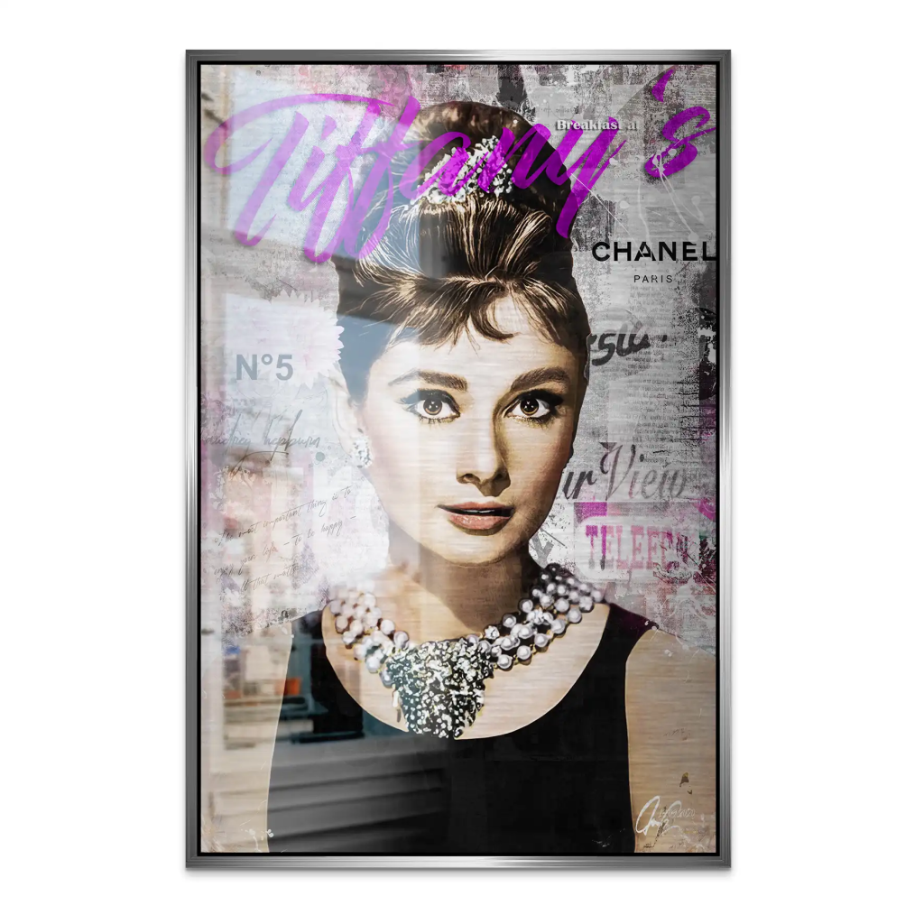 Audrey Tiffany Purple Art Alu Gebürstet Bild INGALERIE