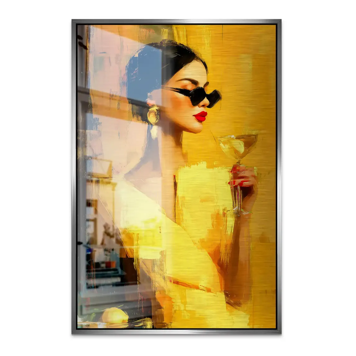 Golden Luxe Martini Alu Dibond Bild gebürstet INGALERIE