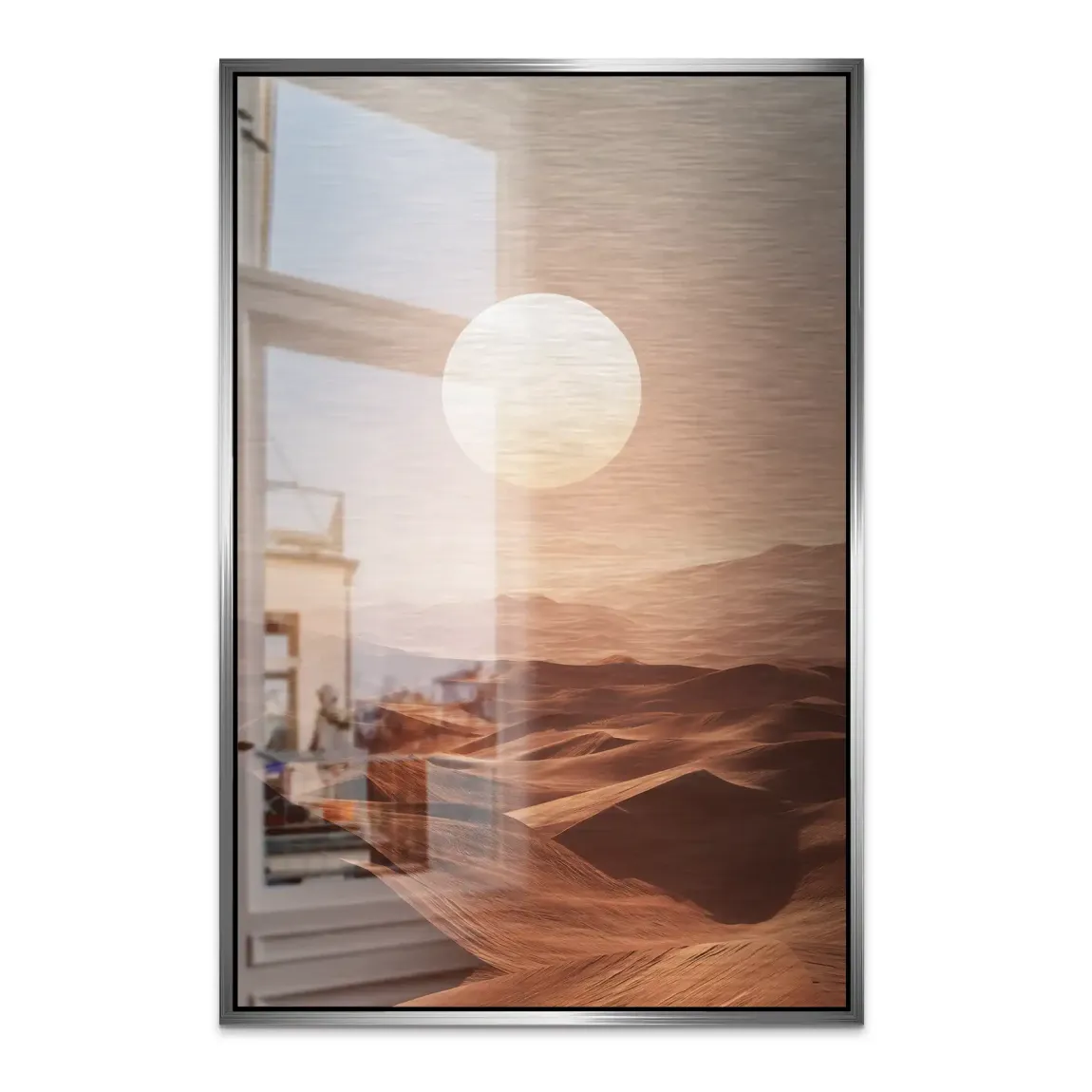 Goldene Wüste Alu Dibond Bild gebürstet