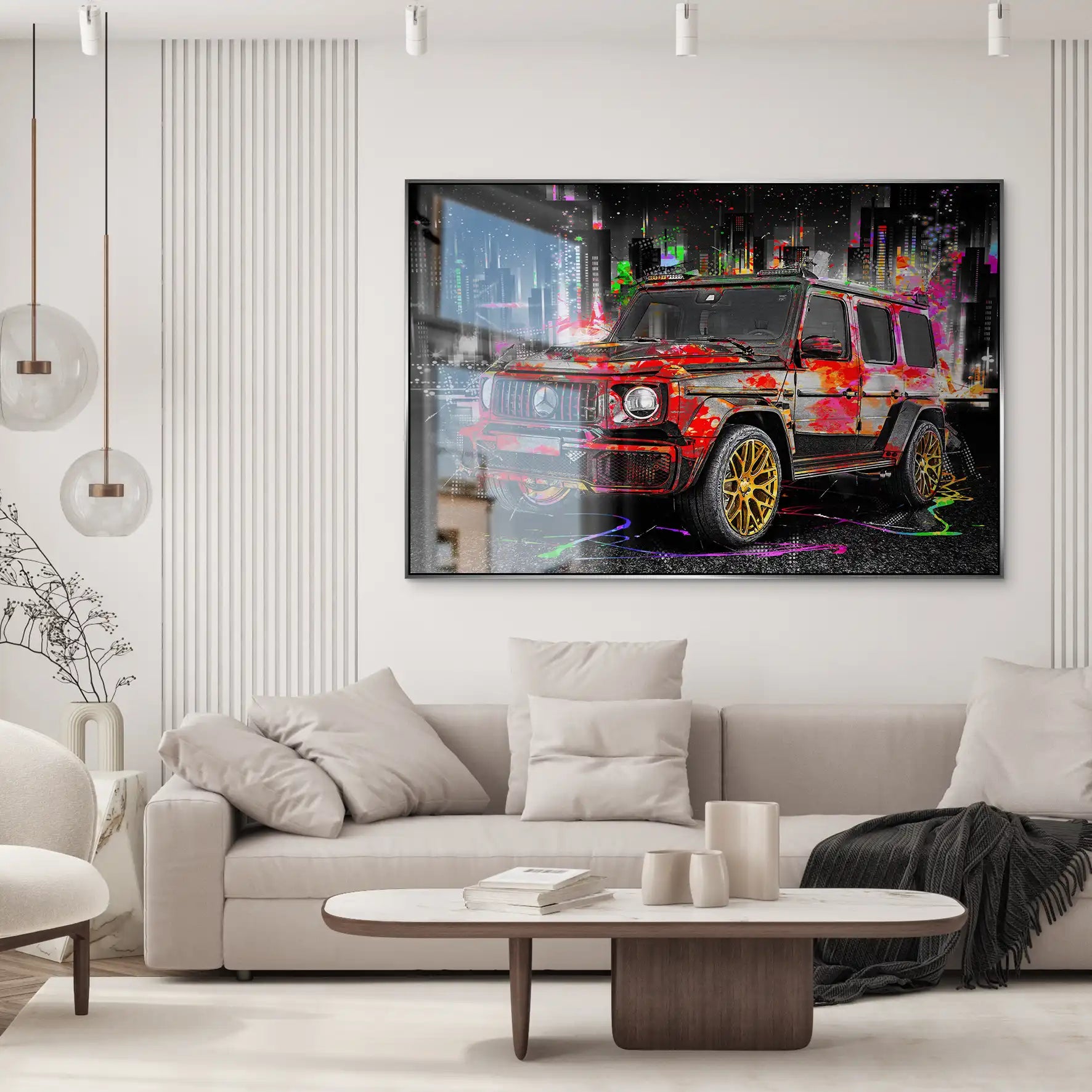 Mercedes G63 Abstrakt Color AluDibond Gebürstet INGALERIE