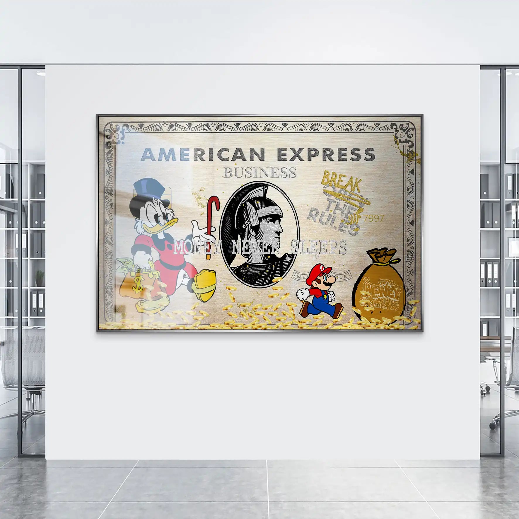 Dagobert Retro Amex AluDibond Gebürstet INGALERIE