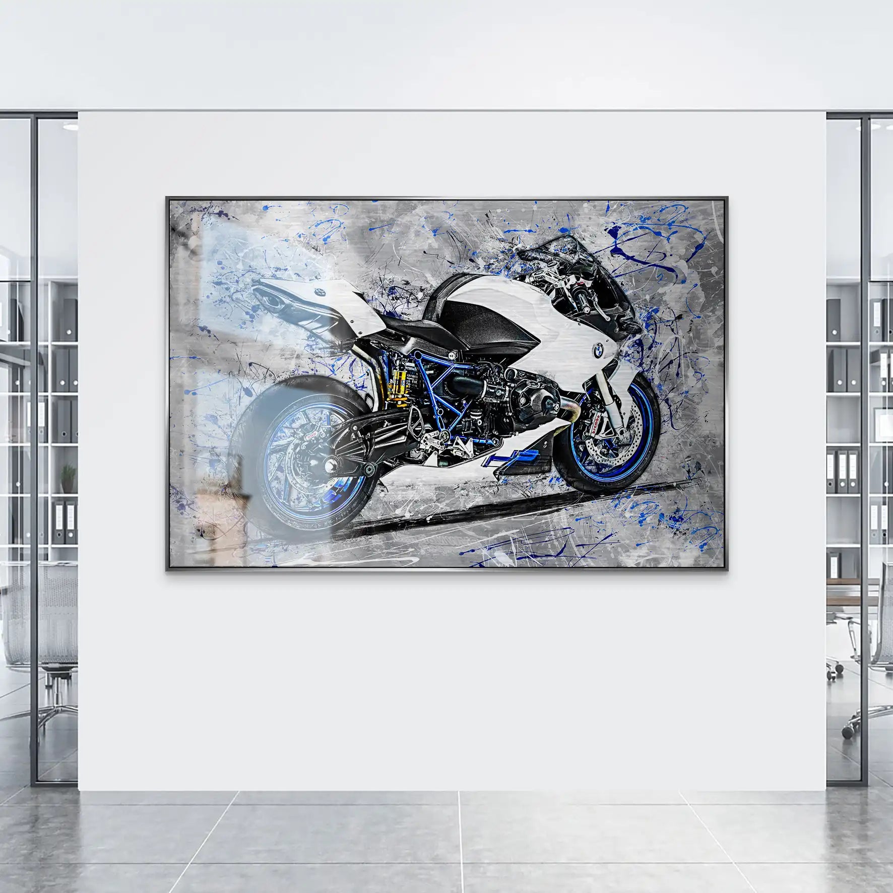 BMW HP2 Abstrakt Art Alu Gebürstet INGALERIE