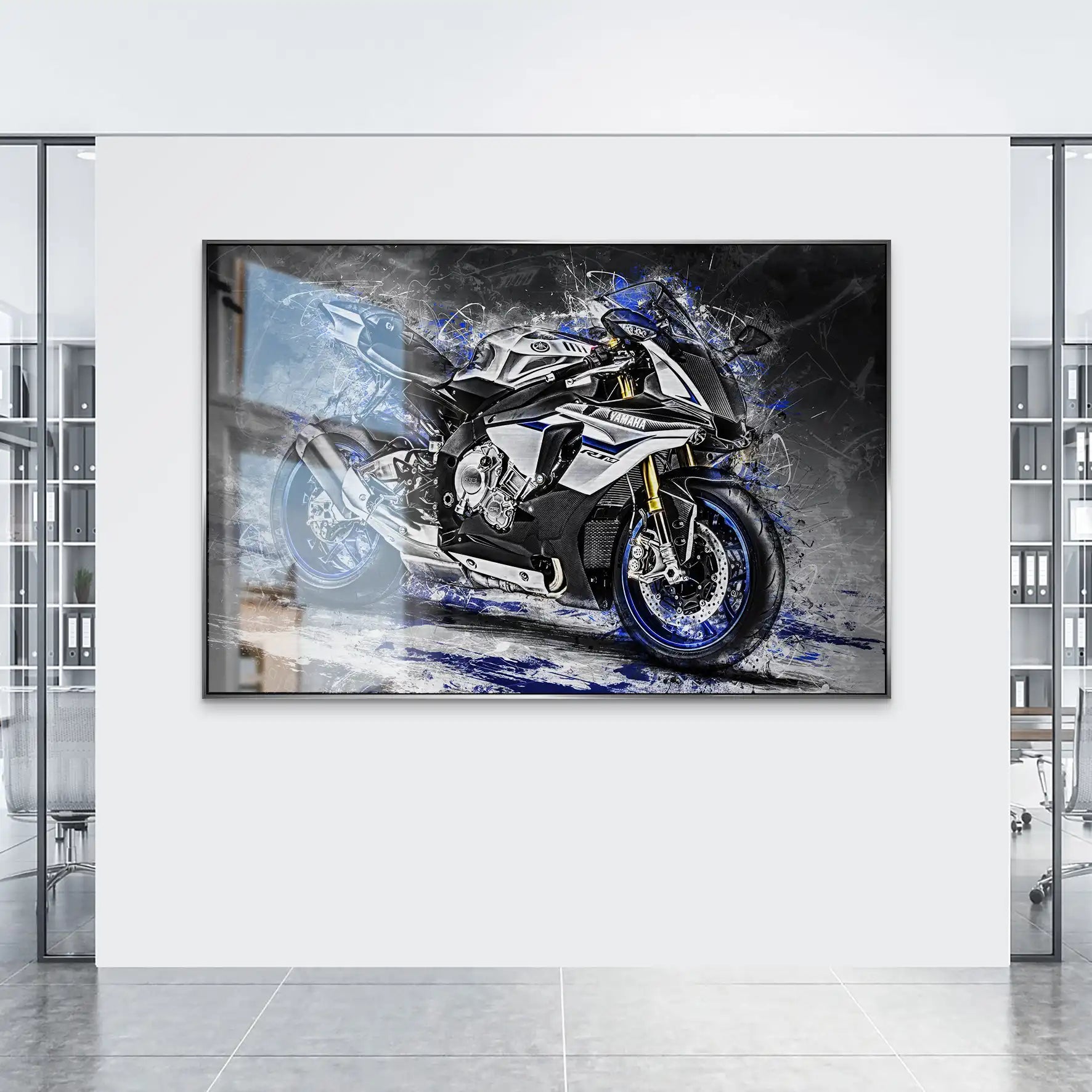 Yamaha R1M Abstrakt AluDibond Gebürstet INGALERIE