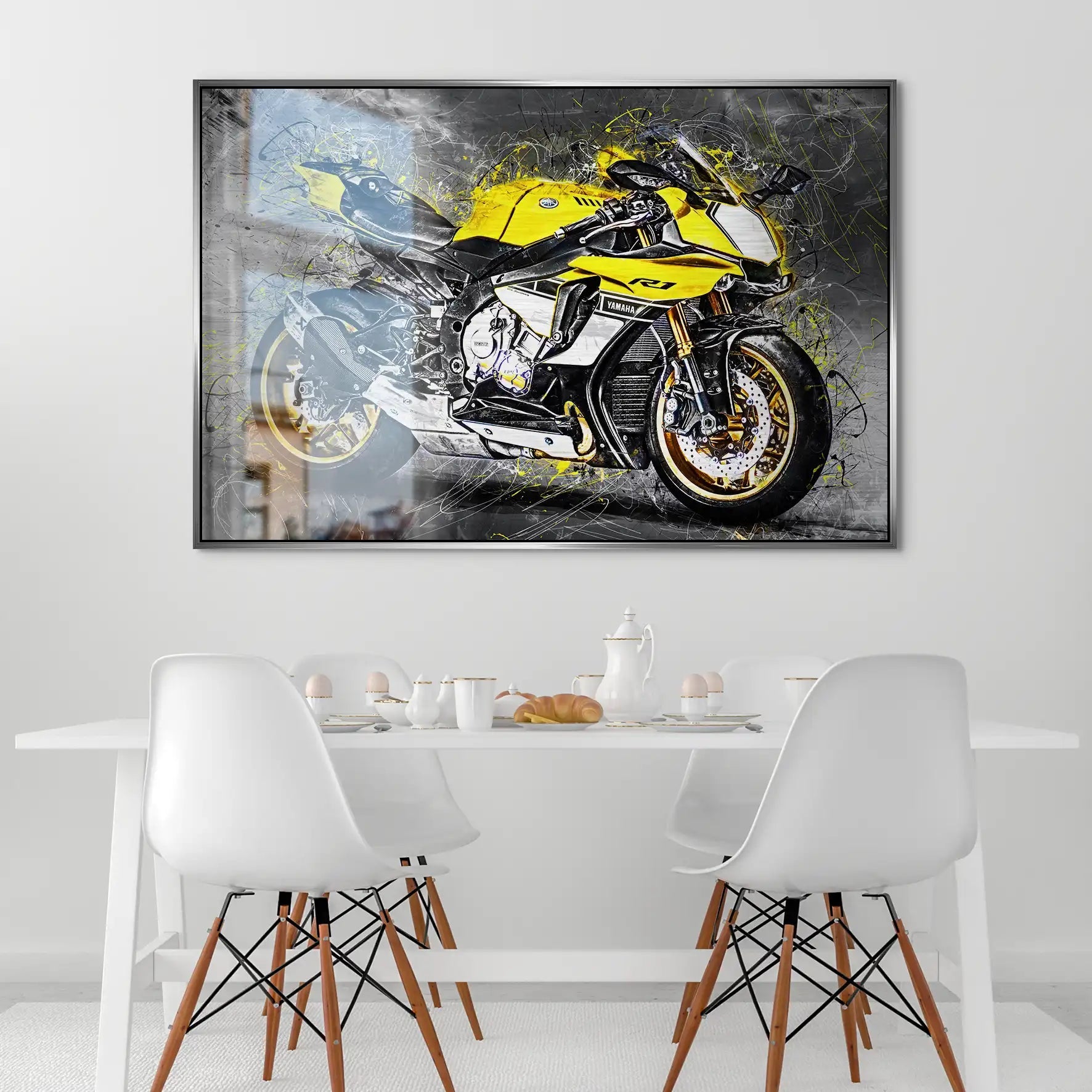 Yamaha R1 Abstrakt AluDibond Gebürstet INGALERIE