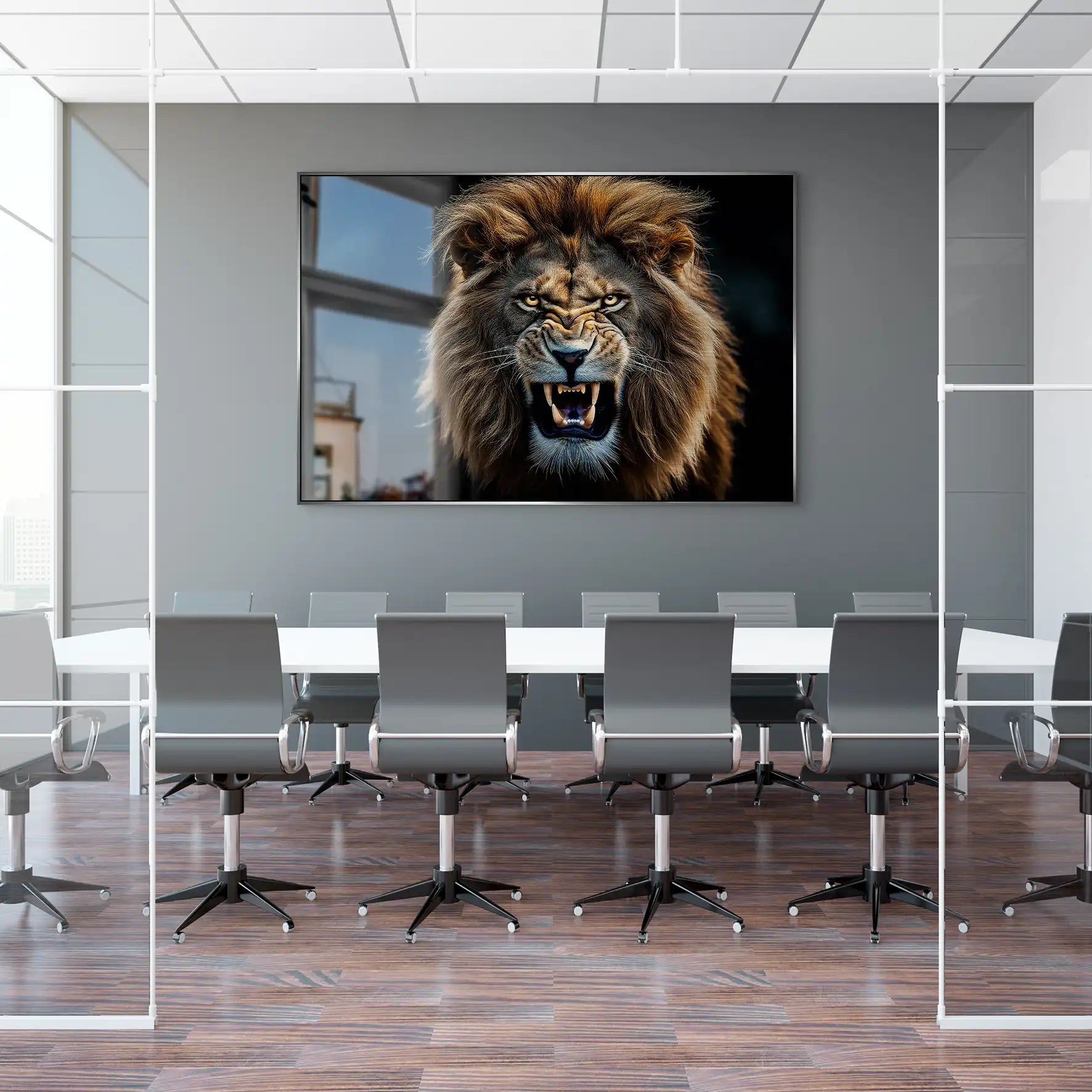 Angry Lion AluDibond Gebürstet INGALERIE