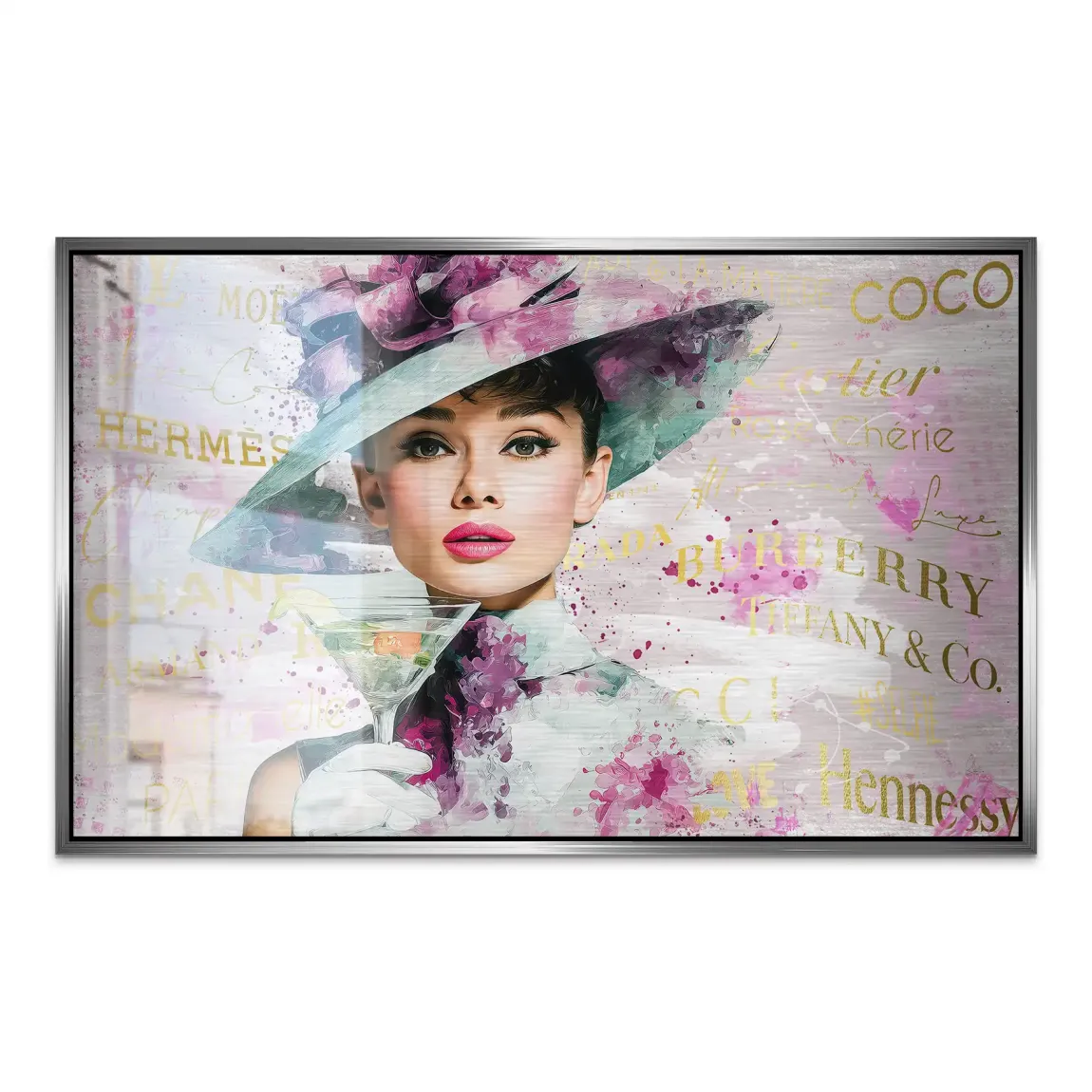 Audrey Hepburn Couture Elegance AluDibond Gebürstet