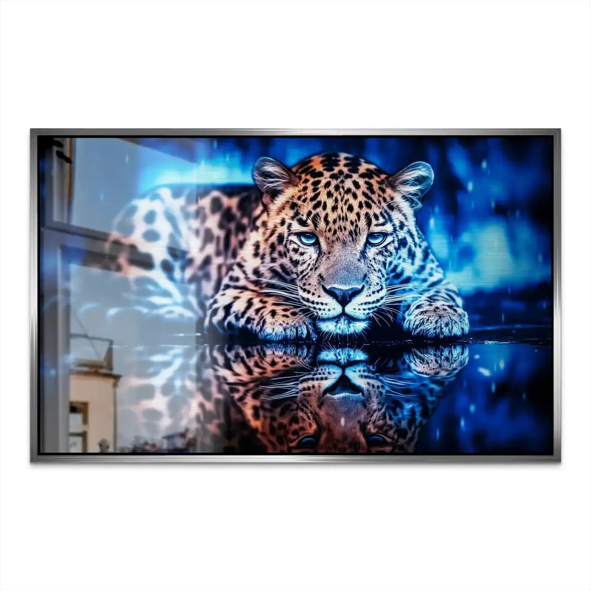 Leopard by Night AluDibond Gebürstet INGALERIE