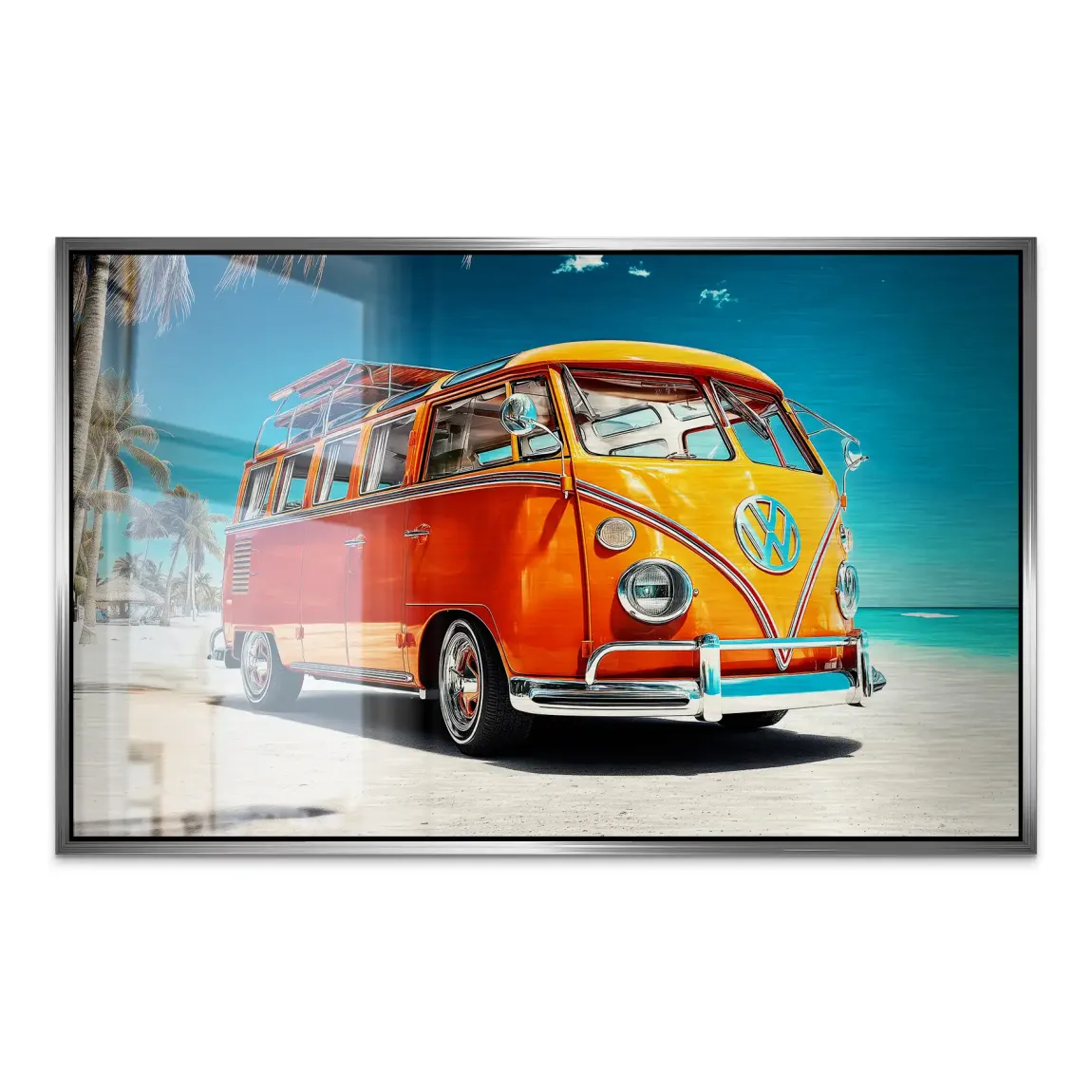 VW Bulli Beach AluDibond Gebürstet INGALERIE