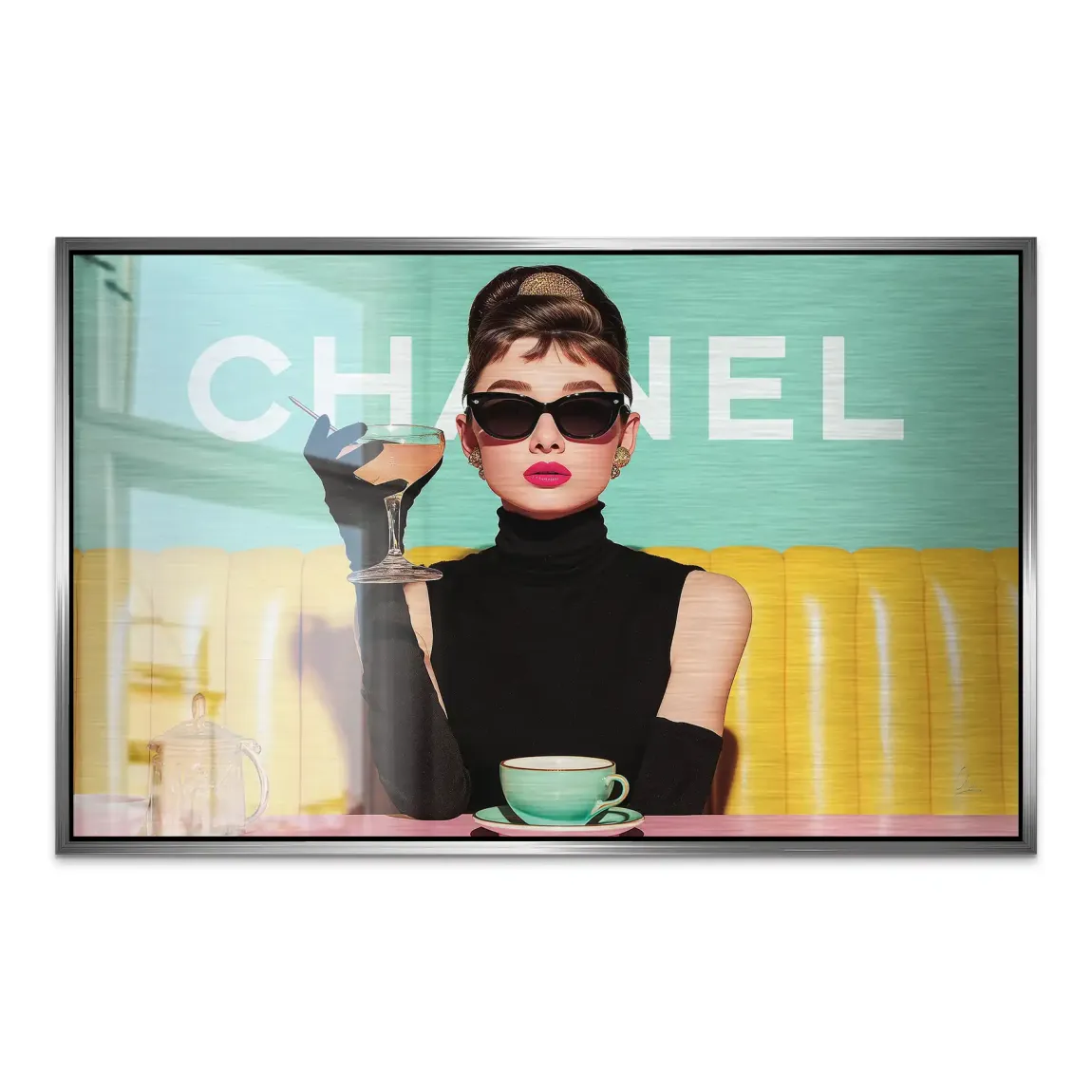 Audrey Hepburn de Luxe AluDibond Gebürstet