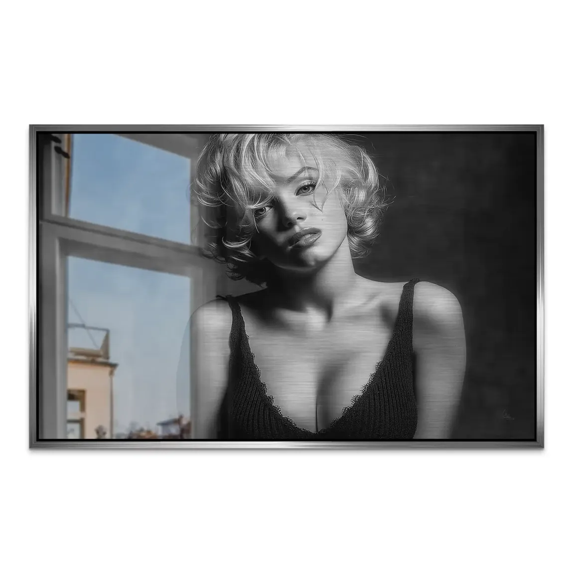 Marilyn Monroe Glamour Aluminiumbild gebürstet