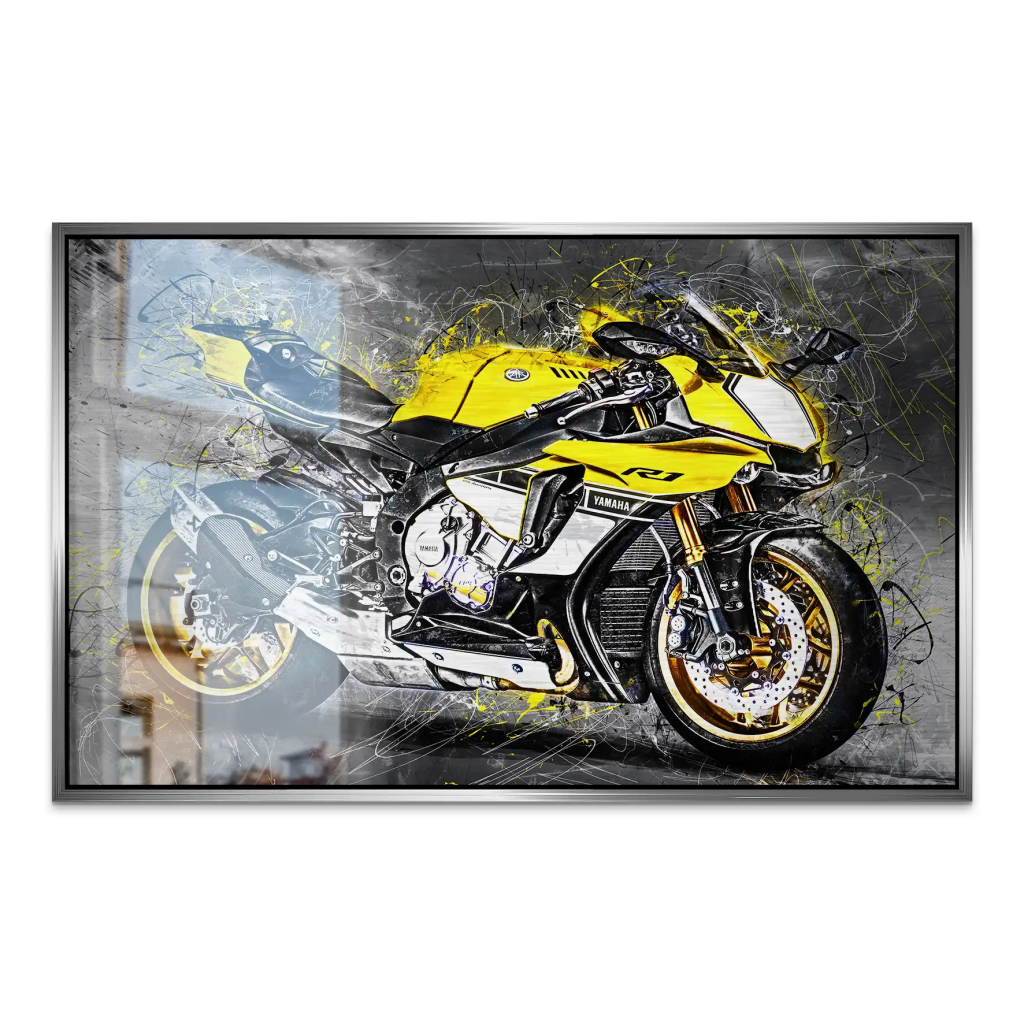 Yamaha R1 Abstrakt AluDibond Gebürstet INGALERIE