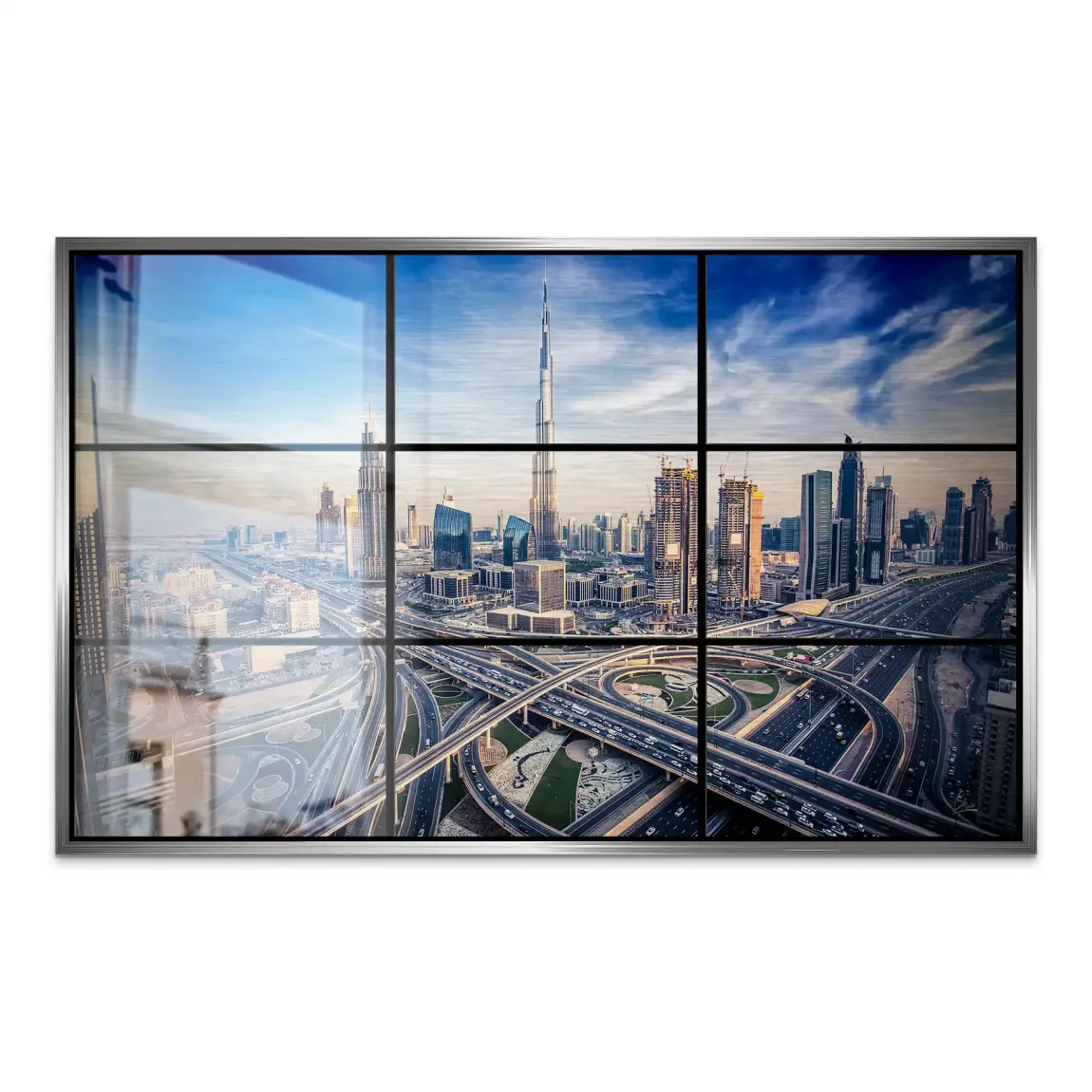 Skyline Dreams Dubai AluDibond Gebürstet