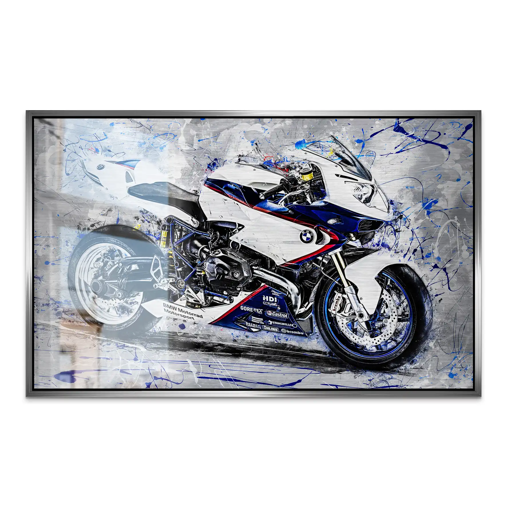 BMW HP2 Sport Abstrakt Alu Gebürstet Bild INGALERIE