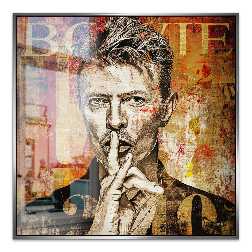 David Bowie Abstrakt Modern Style Alu Gebürstet INGALERIE