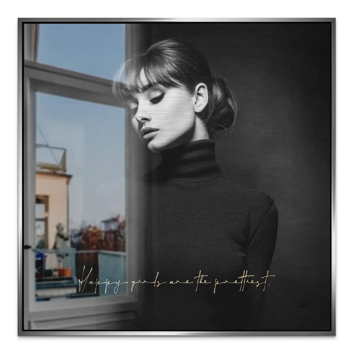 Audrey Hepburn Pretty Aluminiumbild gebürstet