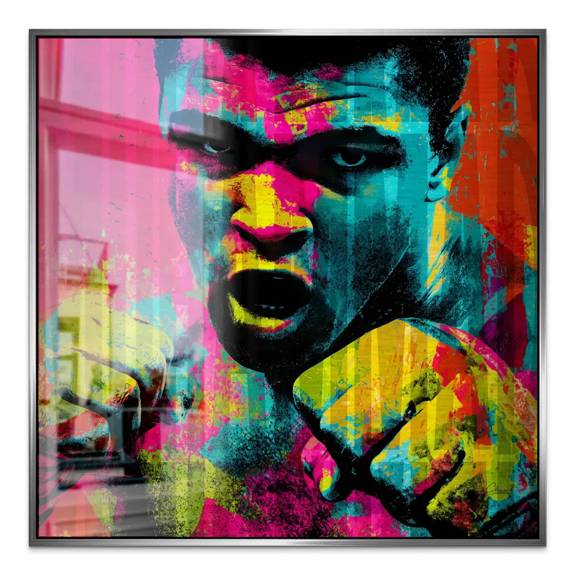 Muhammad Ali The Greatest in Color Alu Gebürstet Bild INGALERIE