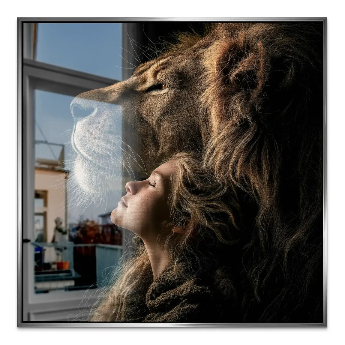 Soul Connection Löwe Alu Gebürstet Bild