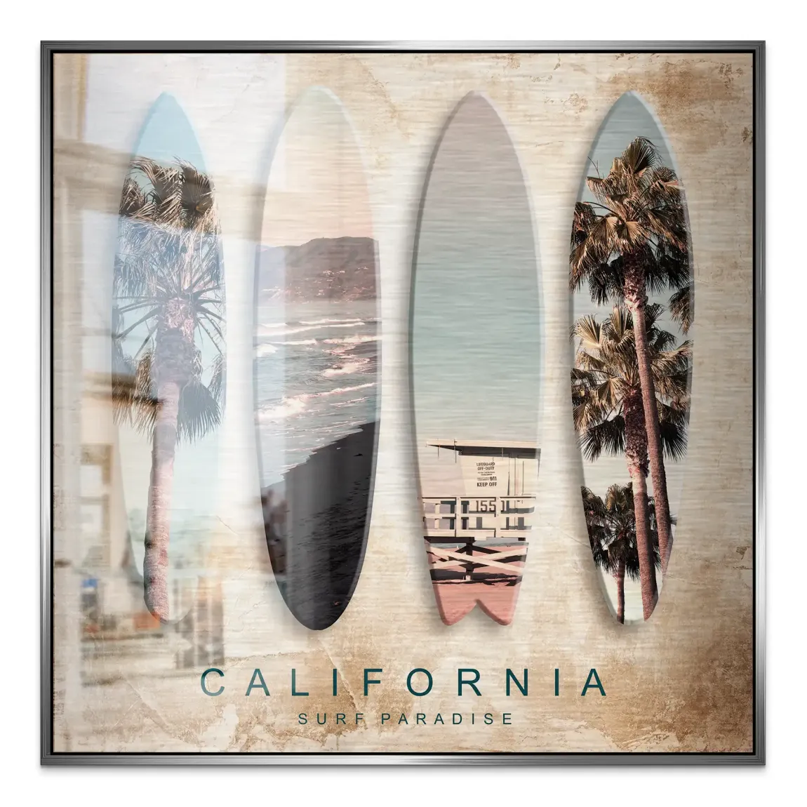 California Coast Art Alu Gebürstet Bild