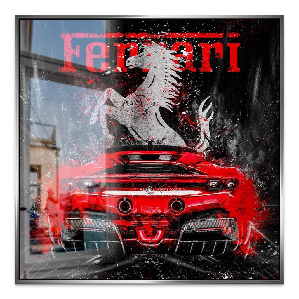 Ferrari SF90 Abstrakt Alu Gebürstet INGALERIE