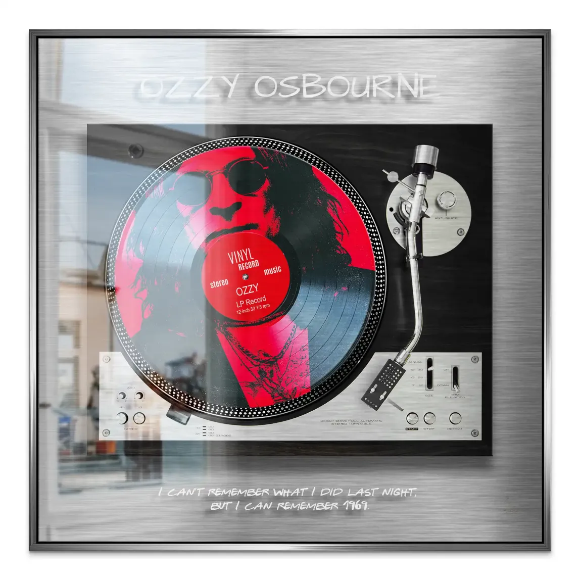 Memory Ozzy Osbourne Alu Gebürstet Bild - INGALERIE | Dein Onlineshop für moderne Wandbilder