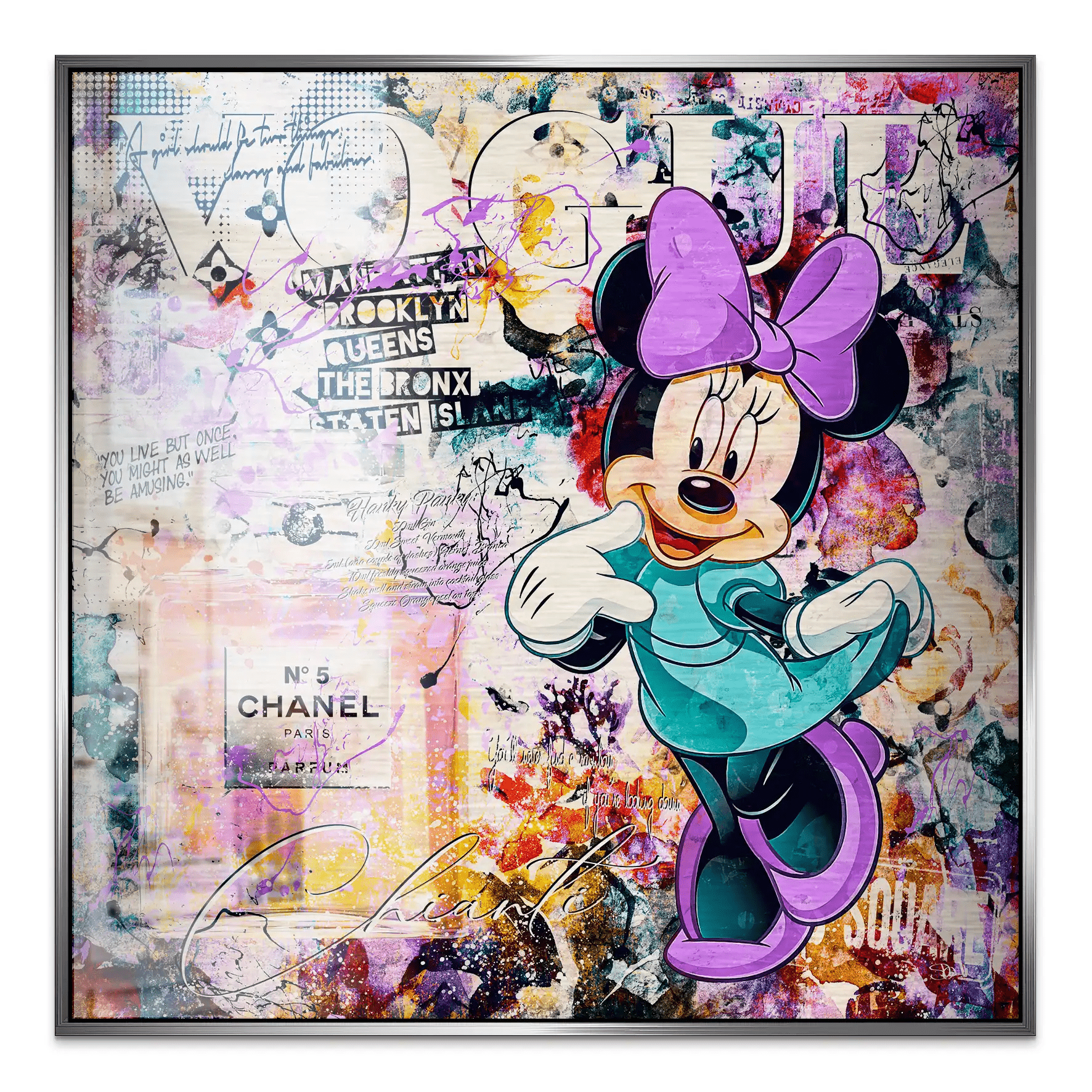 Minnie Chanel Art Nr.2 Alu Gebürstet INGALERIE