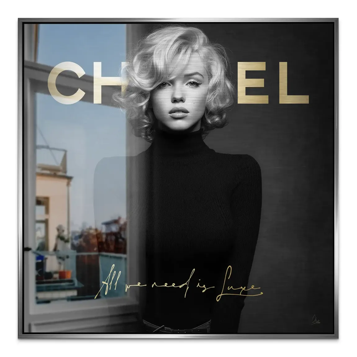 Marilyn Luxe Art Alu Gebürstet Bild